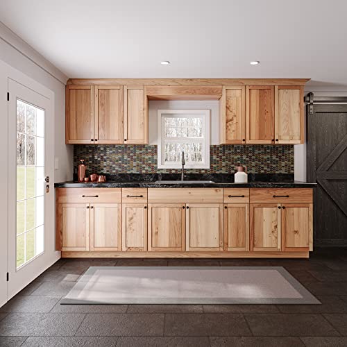 Quicklock Base Cabinet End Panel – Rustic Hickory, 23.25"x34.5", Made In USA, Amish Crafted, Left Side