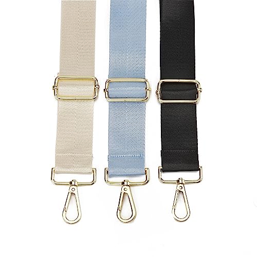 Image of Purse Strap Gold Hardware Replacement Crossbody Bag Strap, Wide Adjustable Shoulder Strap