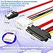 ELFJMZP SATA Hard Drive Data Power Combination Cable - 7+15-pin 22-pin Adapter to Molex 4Pin Power + Motherboard SATA Data Cable - Supports 3.5/2.5-inch HDD/SSD/Optical Drive (11.8, Inches)