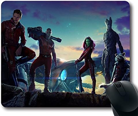 Custom Gaming Mouse Pad with guardians of the galaxy chris pratt peter quill star lord Non-Slip Neoprene Rubber Standard Size 9 Inch(220mm) X 7 Inch(180mm) X 1/8 Inch(3mm) Desktop Mousepad Laptop Mousepads Comfortable Computer Mouse Mat