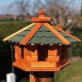 Mit Bitumschindeldach, Inkl. Futterspender ( im Schornstein ).