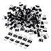 Produktbild Mini Metal Foldback Klemmer Büroklammern Binder Clips, Schwarz, 2 * 60 Stück (15 mm)