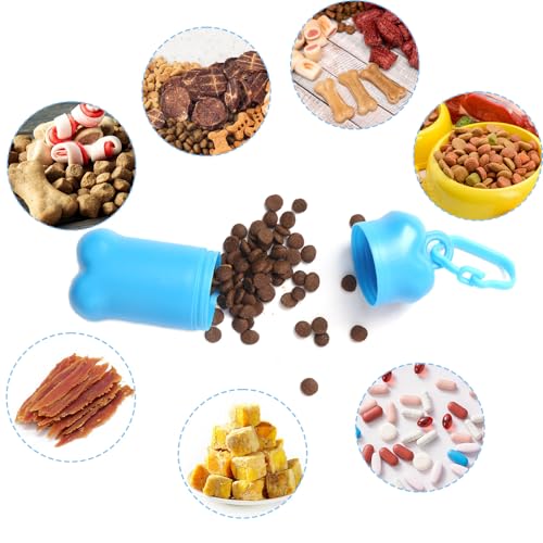 Yvnicll Portable Dog Treat Pouch for Pet Training, Mini Treat Holder Small Dog Treat Bag and Training Container -1 piece(Dark Green)