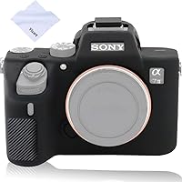 Vista 1 de Funda para Sony A7 iii, funda de goma de silicona profesional cubierta protectora para cámara A7 iii A7r iii a73 a7R 3 + paño de microfibra (negro)