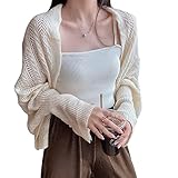 [LeafIn] レディース カーデイーガン ひざ掛け 肩掛け マフラー 3way 薄い 春 冷房 ニット ボタン (ベージュ)