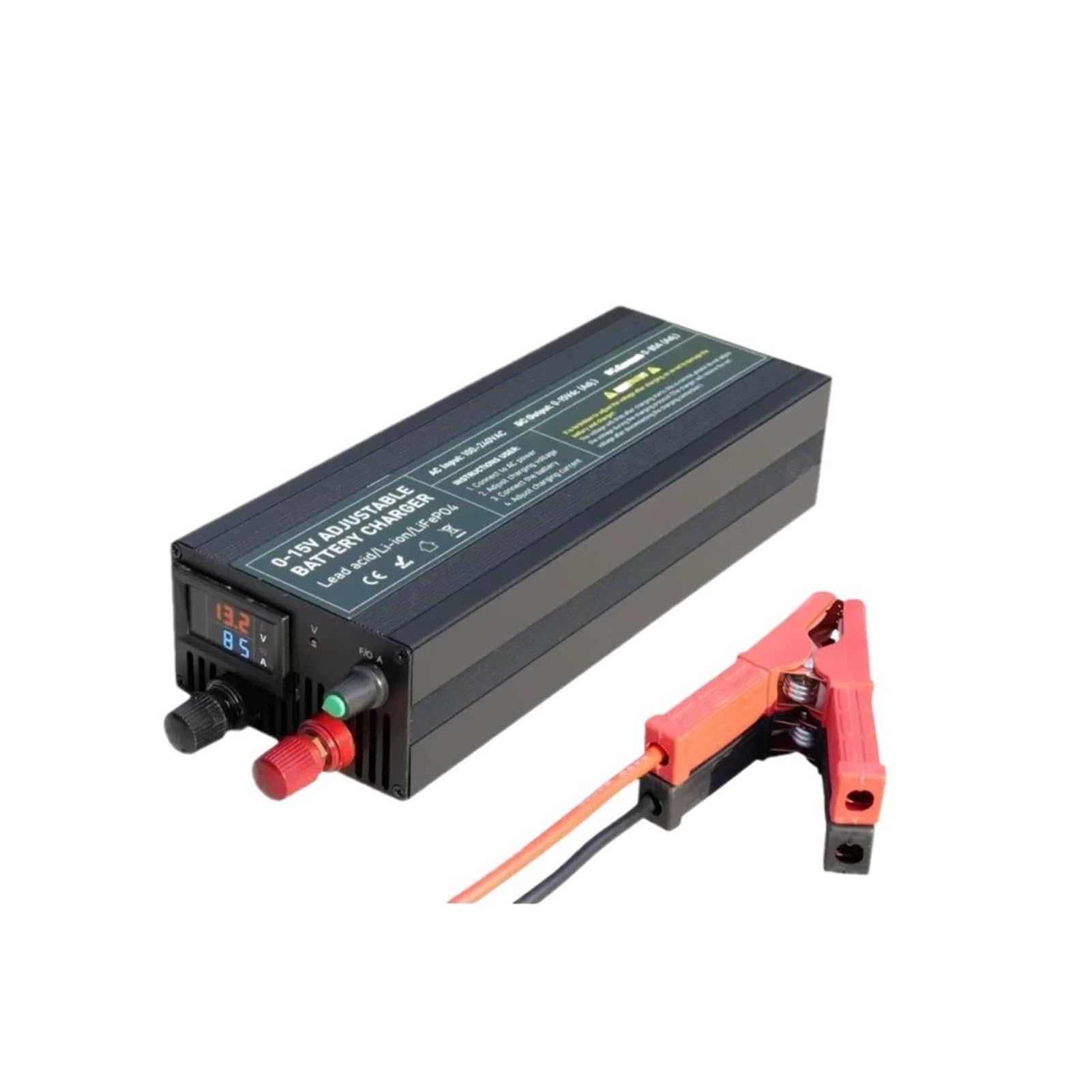 Lifepo4 ładowarka 12 V 60 A/100 A do akumulatora 12,8 V, wysokoprądowa, szybkie ładowanie i regulacja napięcia (DL60A z Andersonem, wtyczka 12 V_EU)
