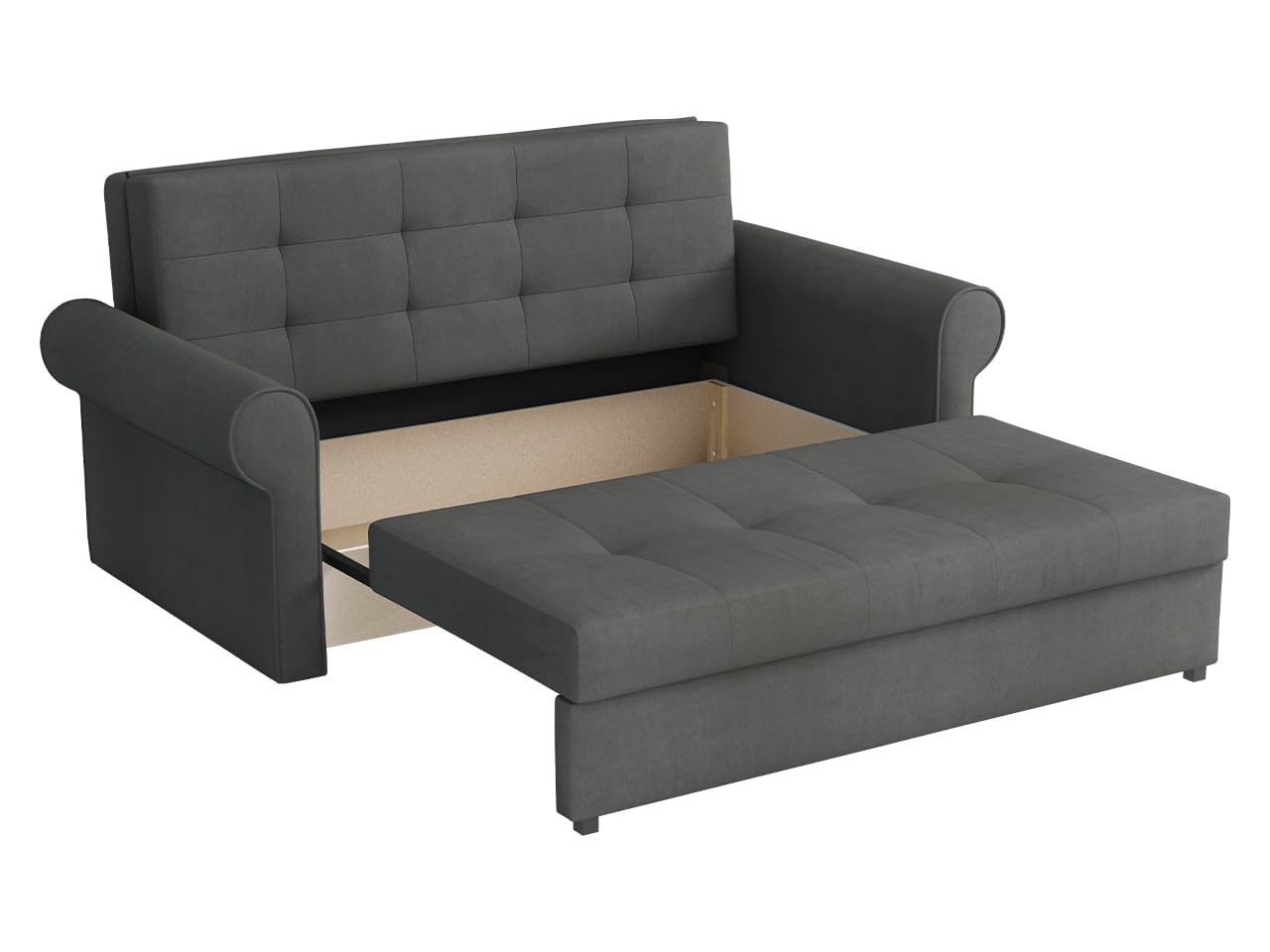 Mirjan24 Schlafsofa Viva Silver III mit Bettkasten, Bettsofa mit abgerundete Armlehnen, 3 Sitzer Polstersofa mit Schlaffunktion, Sofagarnitur inkl. Kissen, Sofa, Wohnlandschaft (Kronos 07)