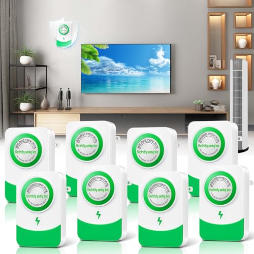 Electricity Saving Box Power Energy Saver Energy Saver Device Plug in Energy Saving Device Save Electricity Electricity Saving Device with Us Plug 90V-250V 30KW Reduce Energy Cost 8 Pack