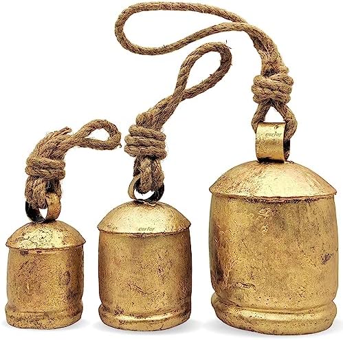 Amazon.com: Carfar Shabby Chic Set of 3 Country Rustic Style Bells ...