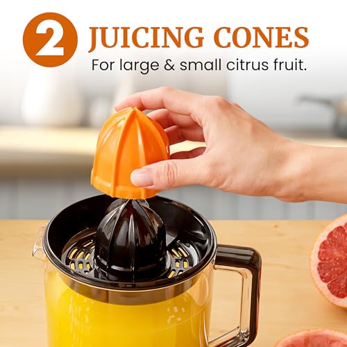 image for Elite Gourmet ETS047 BPA-Free 40-Watt Electric Citrus Juicer with 2 Co