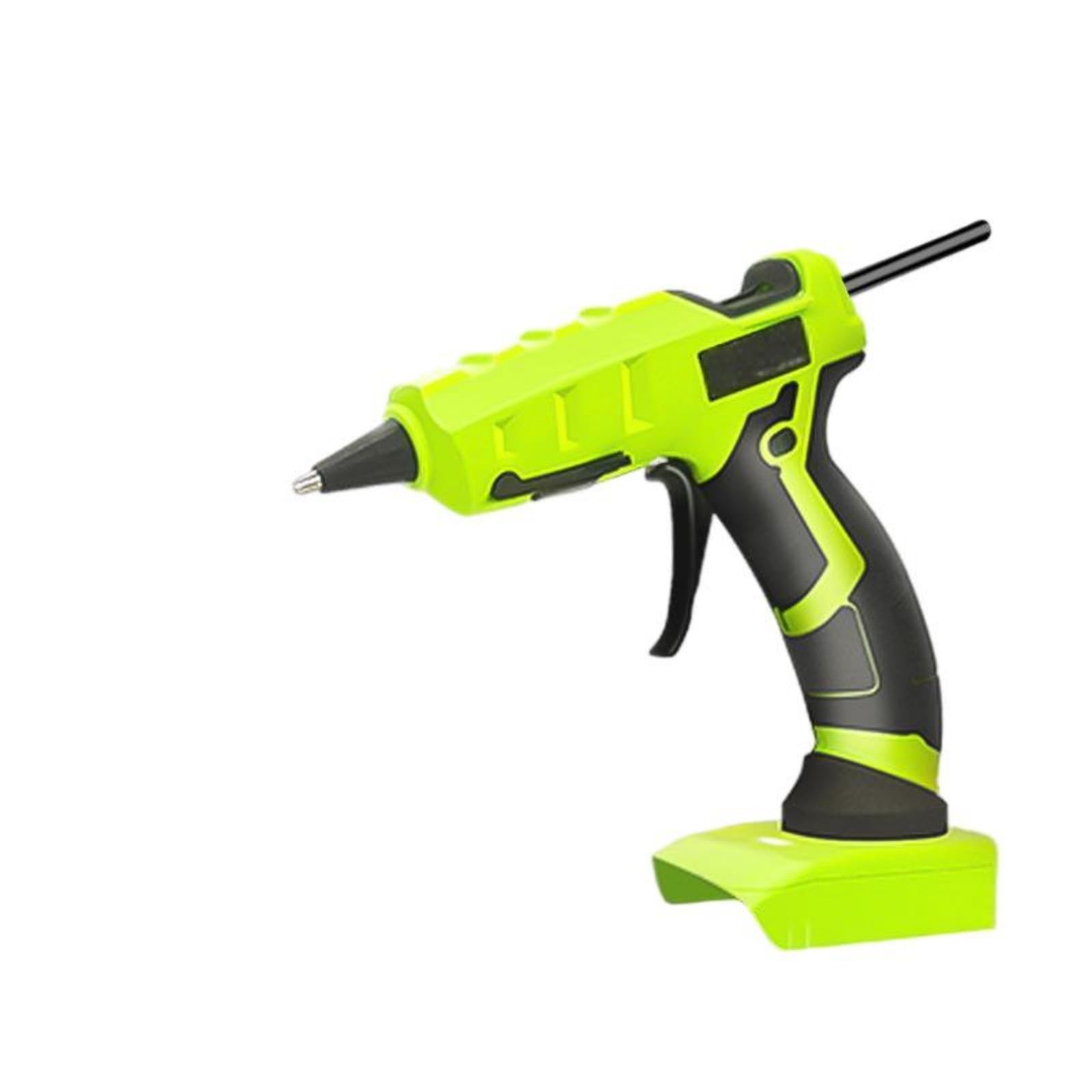 Pistola de pegamento termofusible inalámbrica 60 W, batería iones litio 18 V, herramienta reparación for bricolaje pistola de pegamento caliente(Green20v)