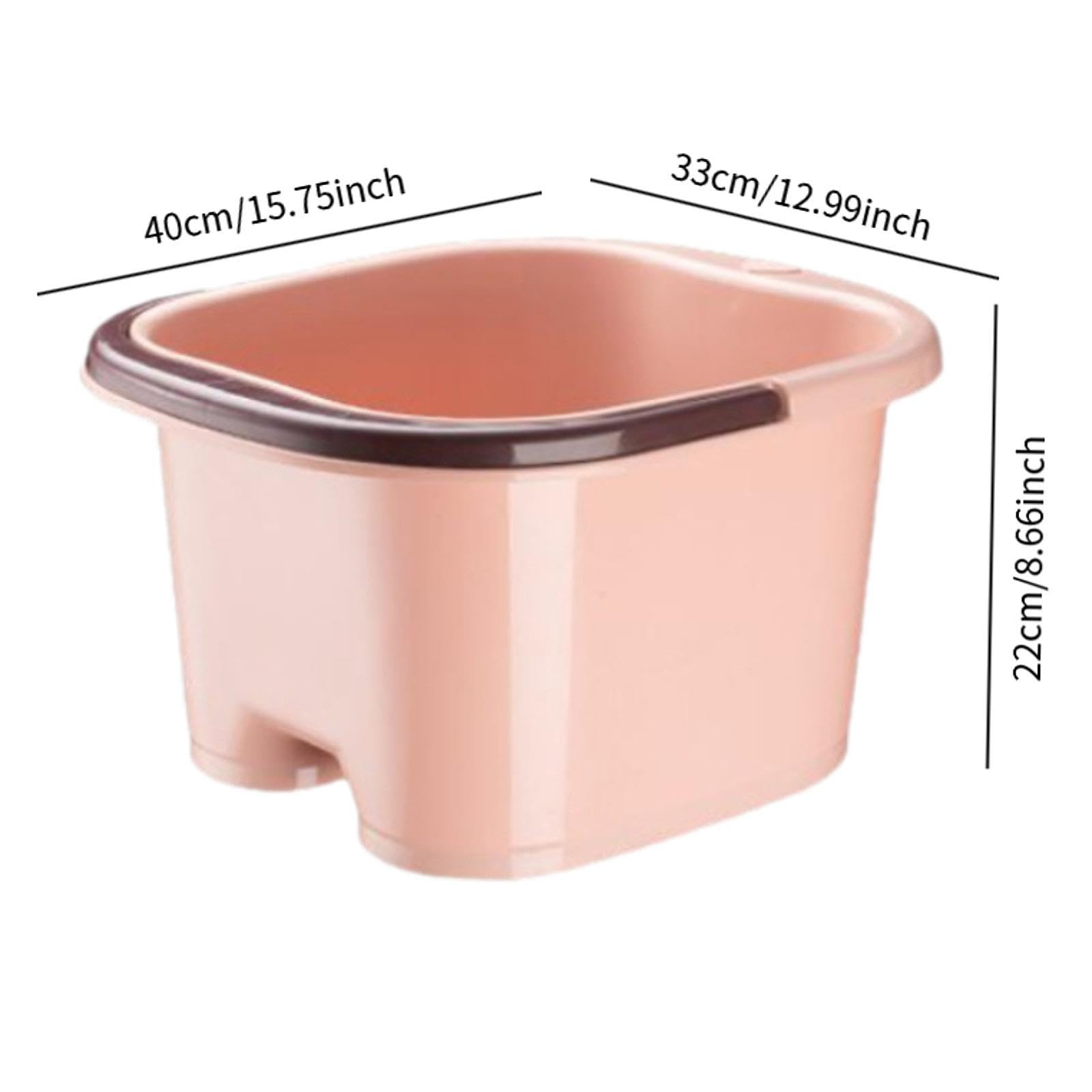 de Pies Balde Portátil para de Pies Spa Masajeador Pedicura Antideslizante para Relajación Apta para Adultos Y Niños en La Casa Baño Y, Rosa