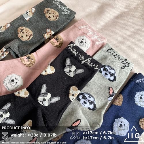 Image of IIG 5 Pairs Womens Novelty Cute Crew Socks Colorful Funny Ankle Socks Gifts for Womens Socks