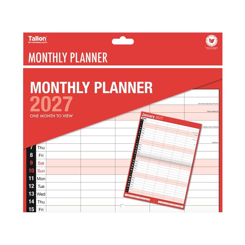 2027 Monthly Planner Five Column Size A3 Month To View Planner Organizer Wall Calendar For Home Office Family planner, 5 Column Layout, Wall Mounted, 12 Months,((2027 Monthly Planner Five Column)