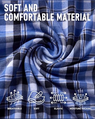Image of 3 Pack Mens Cotton Pajamas Pants Lounge Pjs Bottoms Sleepwear Bottoms Soft Pants with Pockets Drawstring