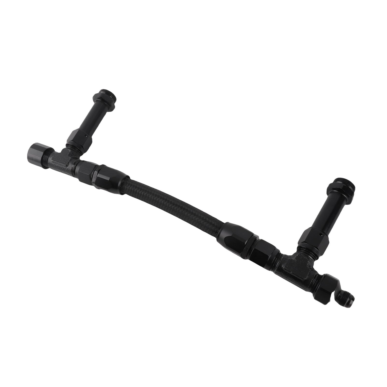 Precise Fuel Line Pressure Gauge Dual Feed Smooth Flow Professional for 4150 Carbohydrate, Holley Quick Fuel AED, ABS + Metal, 1 X Pressure Gauge for Automotive Enthusiasts (AN8)