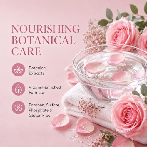 Image of Ginger Lily Farms Botanicals Conditioner, 128oz, Whispering Rose | 100% Vegan & Cruelty-Free | Moisturizing Conditioner for All Hair Types | Refill Size