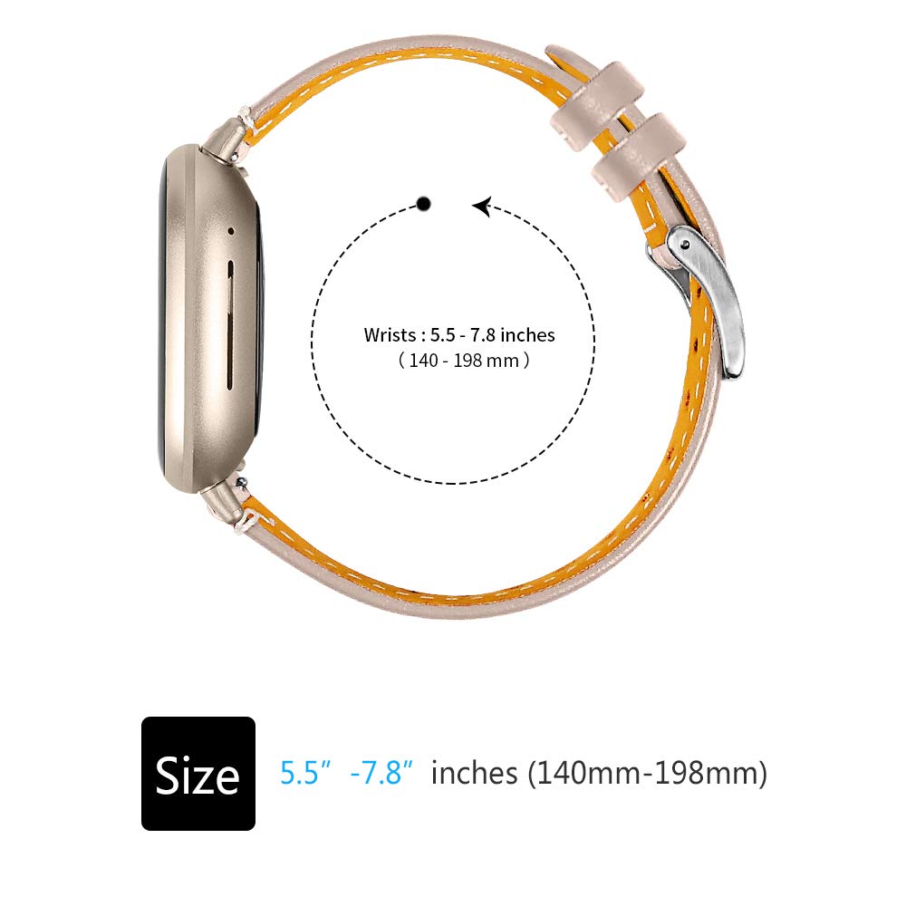Cinturino Con Strass Per Fitbit Versa 3/Sense | Bracciale In Metallo Oro Rosa Regolabile | Accessorio Donna - 3