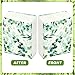 Geyee 100 Pcs Travel Tissue Packs Bulk 1000 Sheet Small Personal Facial Tissues 3 Ply Pocket Tissues Cute Individual Facial Tissue Packs for Wedding Party Favors(Eucalyptus Leave)