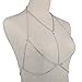 Zealmer Rhinestone Women Harness Body Chain Bikini Bra Chain Party Jewelry Silver Tone
