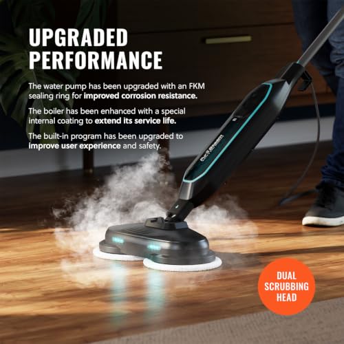 Image of Pursteam New & Improved ScrubMaster Steam Mop with Dual Scrubbing LED Head