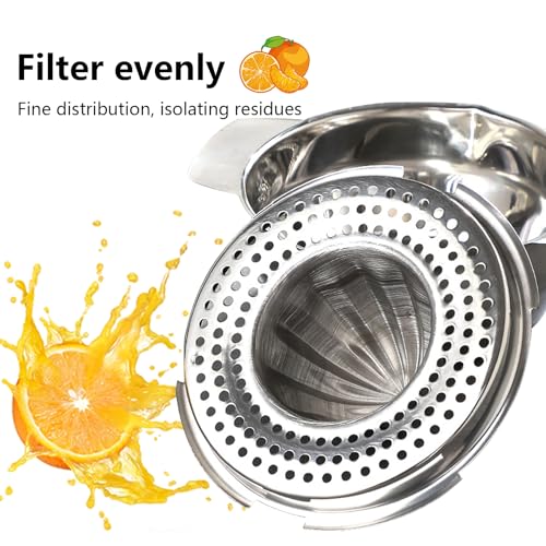 Presse Agrumes Manuel, Presse Orange Manuel Inox Presse Citron Manuel Rotation Presse, Pour Presser Citrons Oranges Agrumes Verts Citrons Verts Professionnel Inox – Image 5