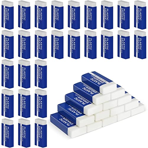 42 Pcs Gommes Blanches en Plastique, Gomme à Effacer 2B Gomme Douce et Durable Très bien Adapté pour Artistes, Enfants, L'école et Bureau