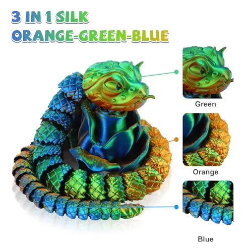Image of LOVOON PLA 3D Printing Filament 1.75MM Silk tricolors, Color Change by Angle Multicolor pla filaments Fit Most FDM Printers and 3D Pen, Silk Orange /Green /Blue, 1KG(2.2lb) /Spool