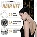 Smilco Hair Net 100 Pcs, 22 Inches Hair Nets Elasticity Invisible Elastic Mesh for Food Service, Ballet Bun, Sleeping, Women and Wig (100, Black)
