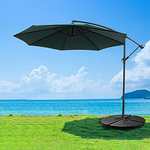M-TOP Sombrilla Parasol para Jardín Patio Terraza Playa Piscina Reclinable Exterior Sombrilla Portátil Parasol Excéntrico Sombrilla Voladiza con Manivela para Patio Exterior, Grande y Estable - imagen 7