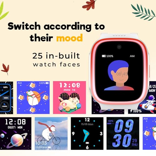 Image of Noise Explorer Kids Smart Watch with GPS Tracking, 2-Way Video & Voice Calling, Safe Zone Alert, School Mode, SOS, Habit Formation, App for Parents (Captain Duo), Multicolor