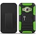 CoverON Galaxy Express 3 Holster Case, [Explorer Series] Holster Hybrid Belt Clip Hard Phone Cover for Samsung Galaxy Express 3 Holster Case - Green Neon
