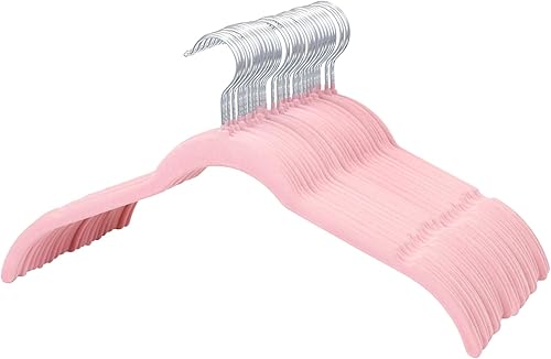 Miniatura 1 de ManGotree Paquete de 50 perchas de terciopelo para camisas, perchas de 16.5 pulgadas con gancho giratorio de 360, perchas antideslizantes para