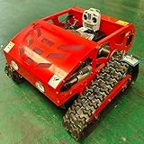 Remote Control Lawn Mower Small Crawler Oil-Electric Hybrid Four-Wheel Drive Lawn Mowing and Weed Whacker