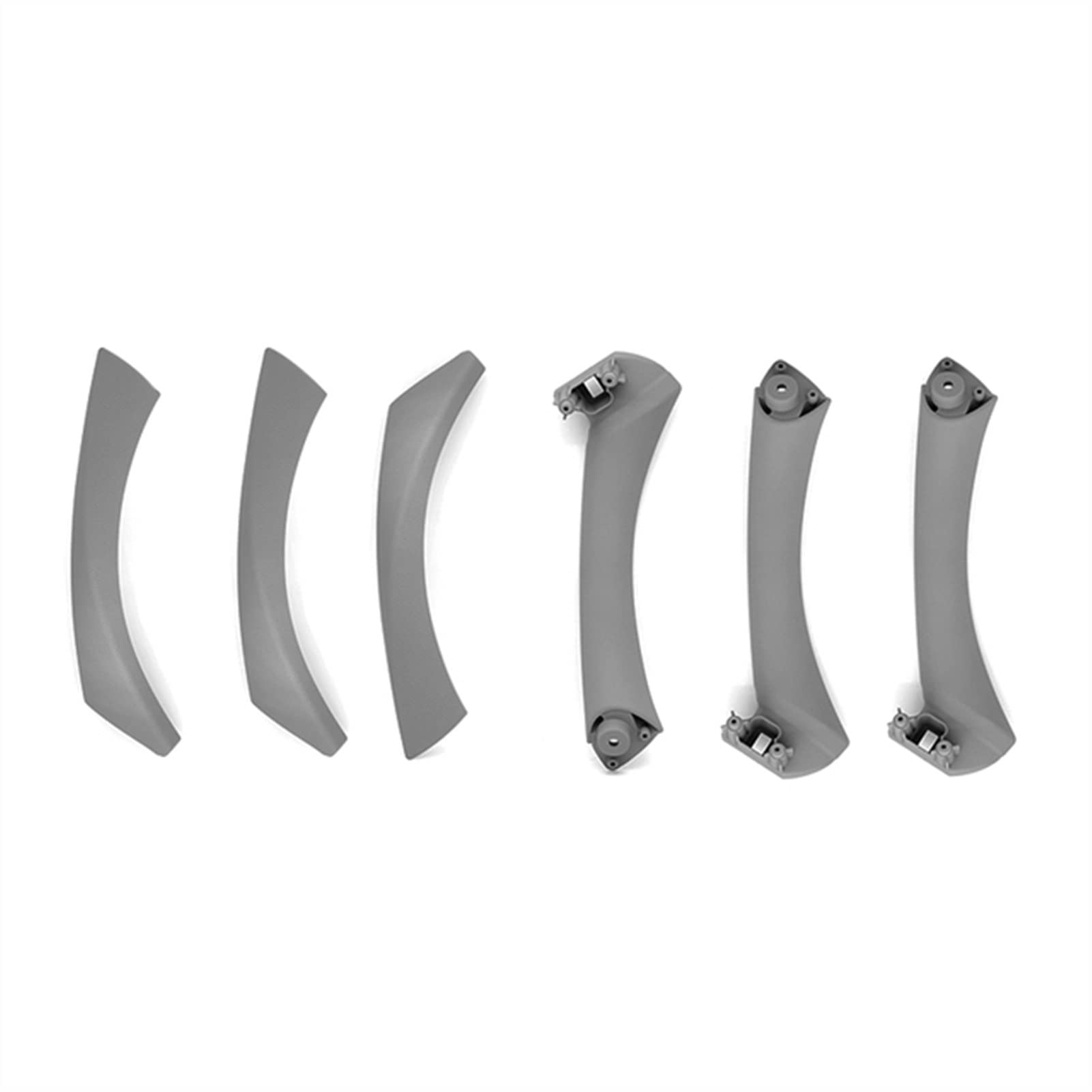 LHD 6pcs Car Interior Door Handle Pull Cover Replacement, For BMW, for 3 Series E90 E91 325 330 318 2005-2012 Car Interior Door Handle(Gray)