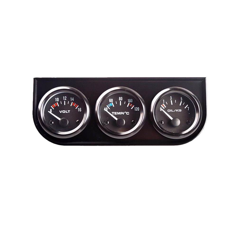 Riloer 12V capteur trois en un pour jauges d'instruments à huile Jauge de pression d'huile Jauge de température d'eau, Plage de mesure: 40~120 Celsius