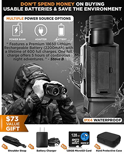 CREATIVE XP Night Vision Goggles - Elite - Digital Military Binoculars w/Infrared Lens, Tactical Gear for Hunting… - Image 7