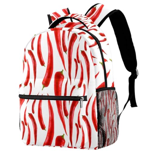 Sac à dos piment imperméable contre les affaires mouillées pour école et loisirs ados