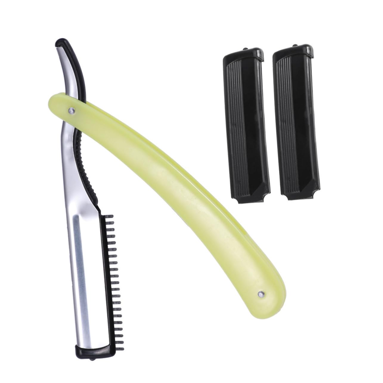 NOLITOY Large Size Old Style Folding Straight Razor Barber Manual Shaver for Men Low Irritation