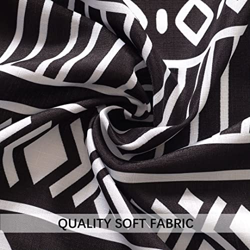 Yostev Black Shower Curtains For Bathroom, Farmhouse Tassel Shower Curtain Set With 12 Metal Hooks, Boho Textured Waterproof Fabric Bath Shower Curtain, 72 X 72 Inch, Standard Size #TOP5