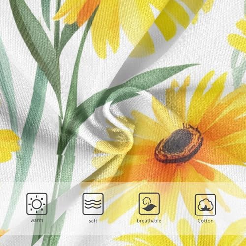 Toddler Underwear Custom 2t Cotton Cute Panties Girl Animal Briefs Underpants Yellow Orange Wildflowers White3