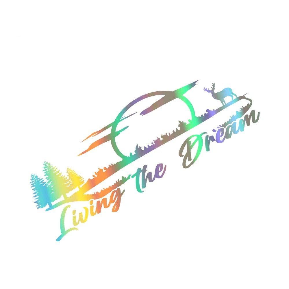 Dabhuoc Colorful Laser Graphics Tuning Vinyl Film Decals Accessories Outdoor Sticker For Rv Camper Van Caravan Suv(Colorful Laser)