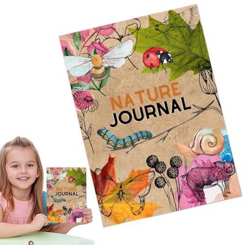 Genérico Cuaderno de Naturaleza para Niños - Registro del Entorno Natural y Seguimiento Ambiental,Cuaderno Portátil Para Exploraciones Exteriores Infantiles Con Registro De Naturaleza