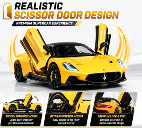 Image of Remote Control Sports Car & Off-Road SUV Toy for Kids, High Speed RC Racing with Wireless Remote, Realistic Lights & Premium Design Gift for Boys Girls (1:12 Sports car)