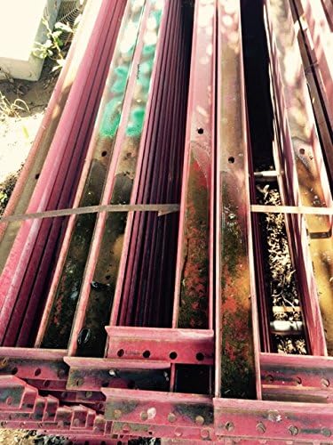 Red Pallet Shelving Rails 89 5/8" X 3"