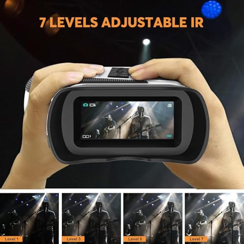 Image of WOSPORTS 4K Night Vision Goggles - up to 80X Total Magnification, 10X Optical + 8X Digital Zoom, 1315FT Vision Range, 5000mAh Rechargeable Battery, Gifts for Men