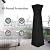 Easy-Going Pyramid Torch Patio Heater Cover with Zipper and Storage Bag, Waterproof Outdoor Heater Cover Dustproof, UV-Resisant, Wind-Resistant (90"H x 23"L x 23"W, Black)