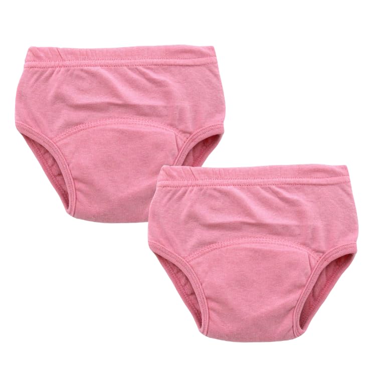 Bright Bots Potty Training Pants (Twin Pack, Pale Pink, Extra Large, 30-36 months)