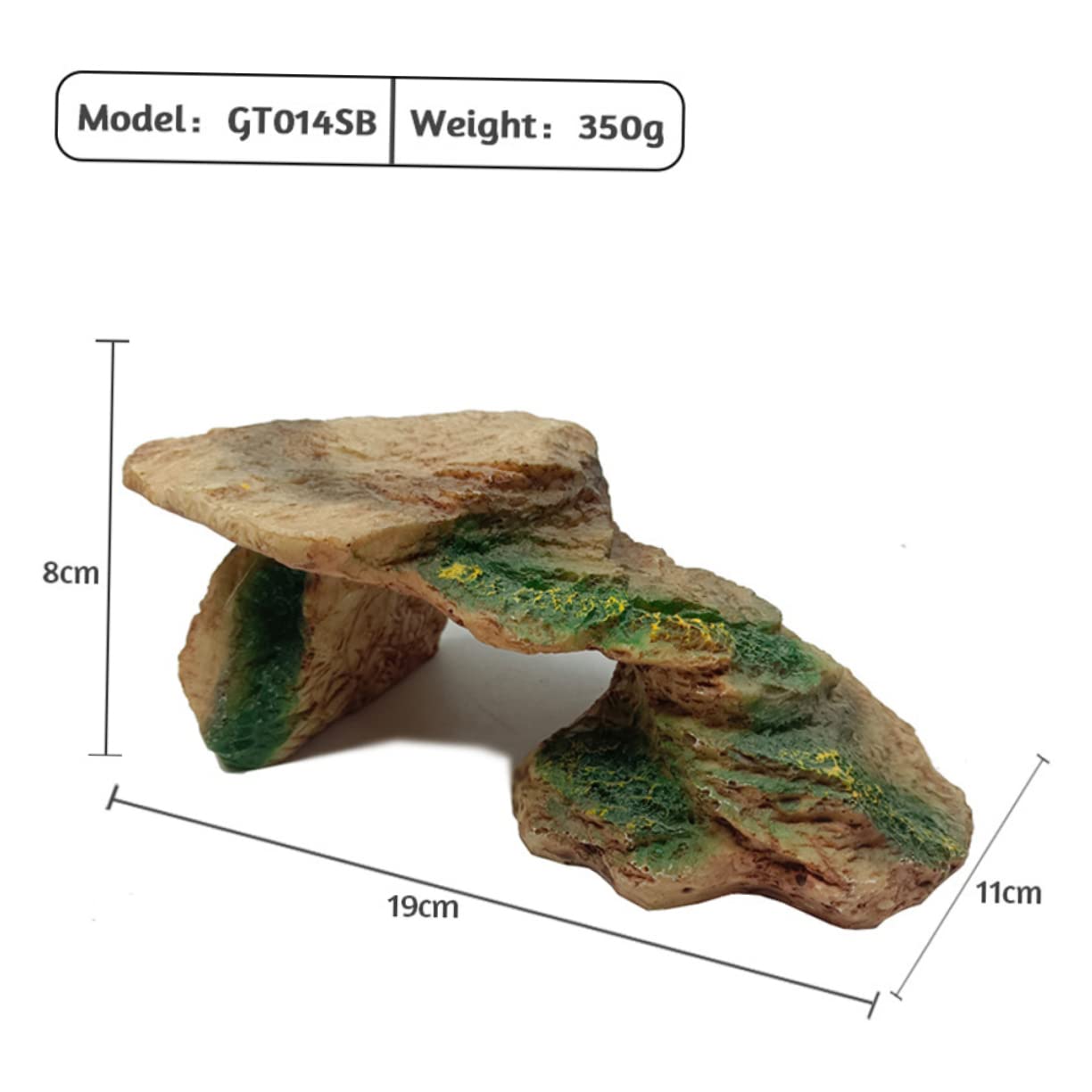 GRIRIW Turtle Habitat Reptile Rocks Decor Bearded Dragon Tank Accessories Large Reptile Hide Turtle Enclosure Supplies