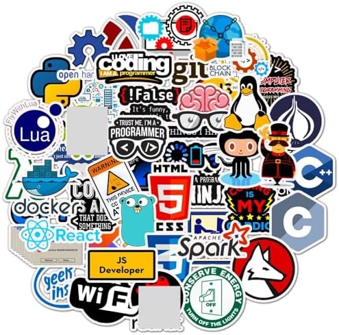 Amazon.com: ULSEIGN 120 PCS Computer Programming Language Stickers ...